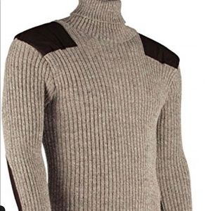 The Woolly Pully Chatham British Military Rib Knit Roll Neck Wool Sweater